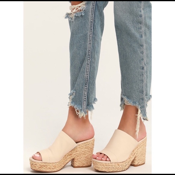 Splendid Theodore Leather Platform Sandals Sz 8 ❤️ - Picture 4 of 4